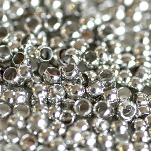 кримп, цвет платина, 2х1.2 мм (уп 120 шт)