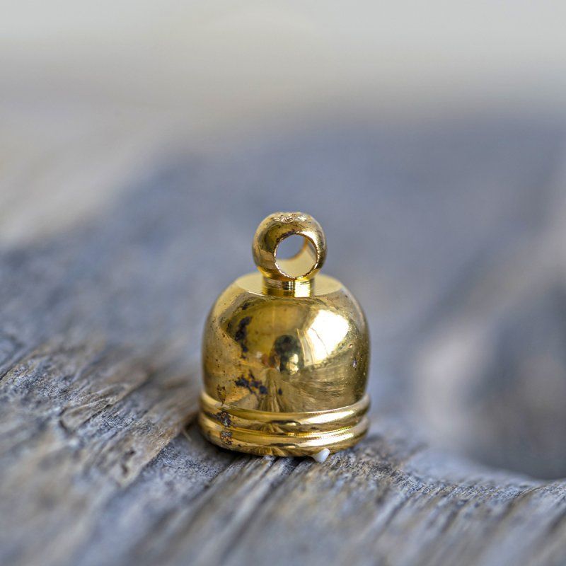 концевик для шнура "белл", цвет золото, 10х8 мм