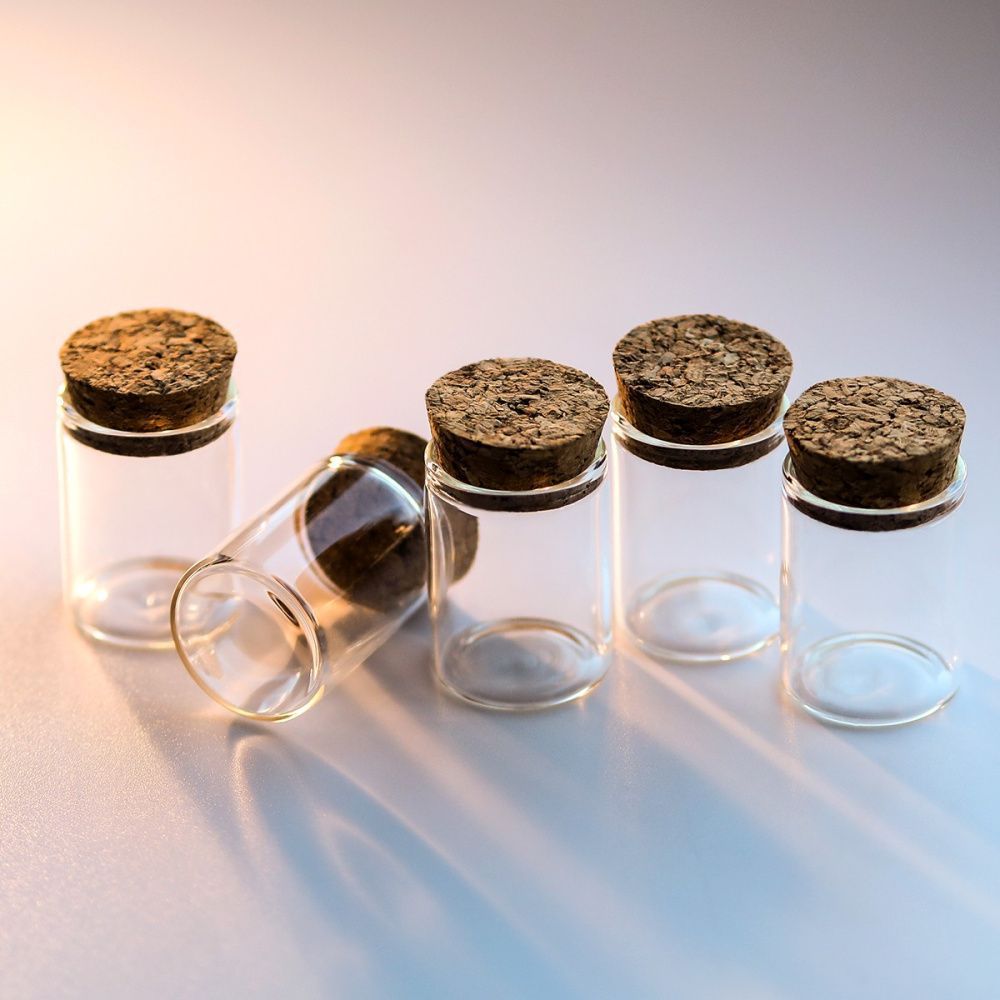 колба с крышкой, прозрачная, 40x30 мм