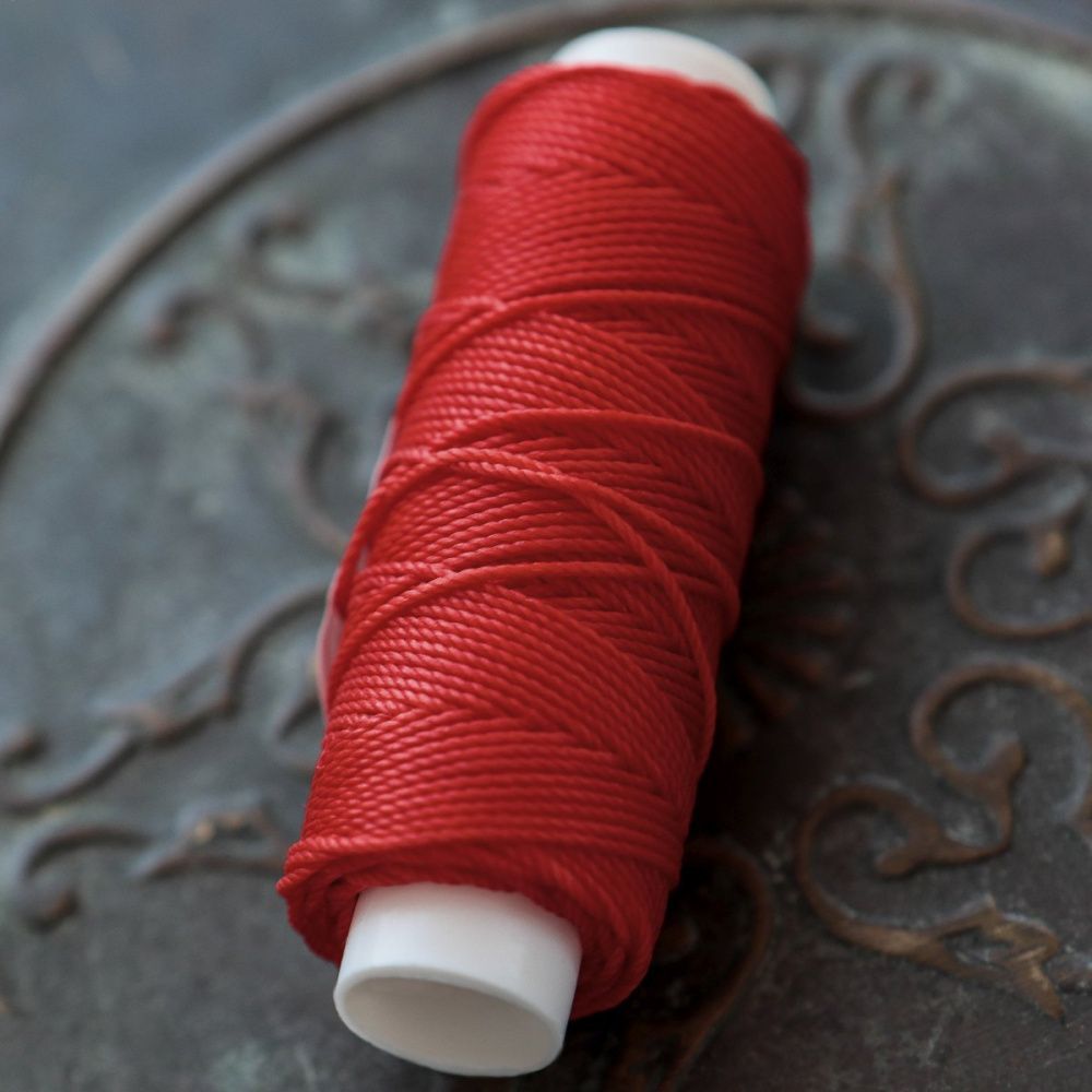 шнур вощеный, цвет красный, 0.65 мм, кат 20 м