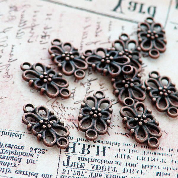 коннектор "симона", цвет красная медь, 16х8х3.5 мм