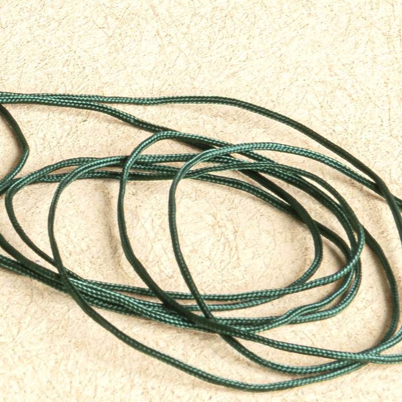 шнур, полиэстер, цвет темно-изумрудный, 1 мм  