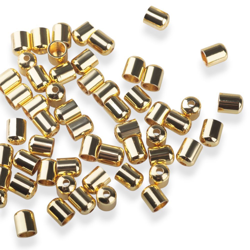 колпачок-наконечник "боул", для шнура, цвет золото,5x4 мм