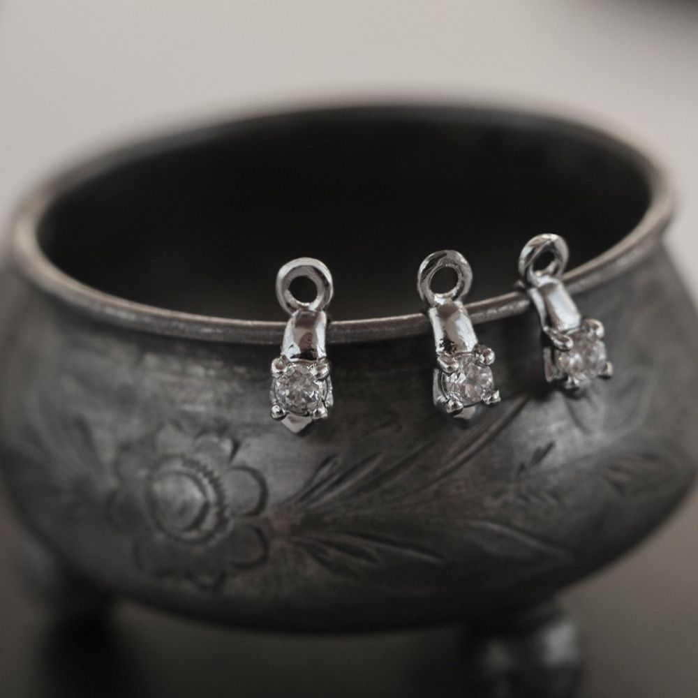 бейл "старлет", покрытие платина/цирконий, 9x3.5x7.5 мм