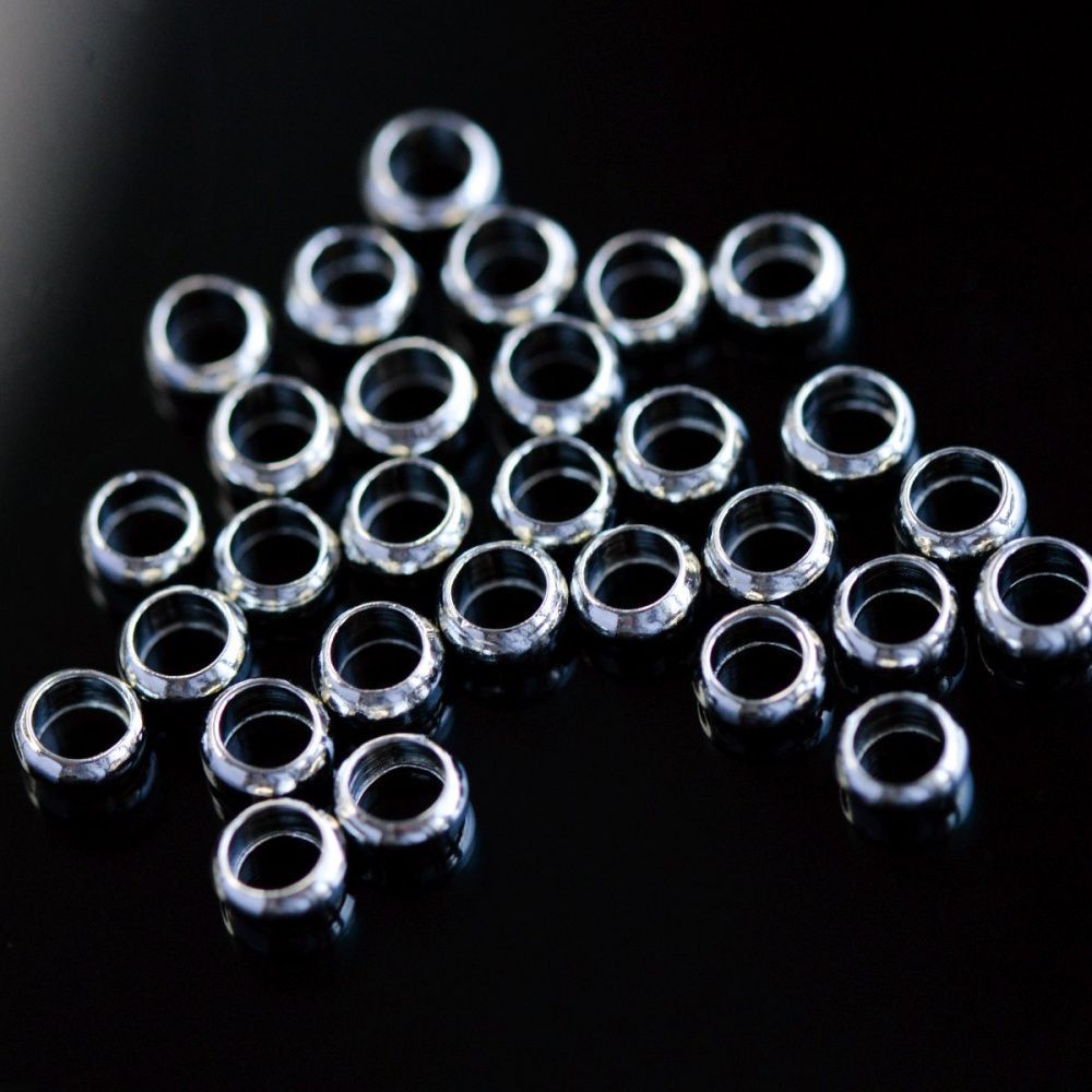 кримп, цвет платина, 4х2.5 мм  (уп 50 шт)