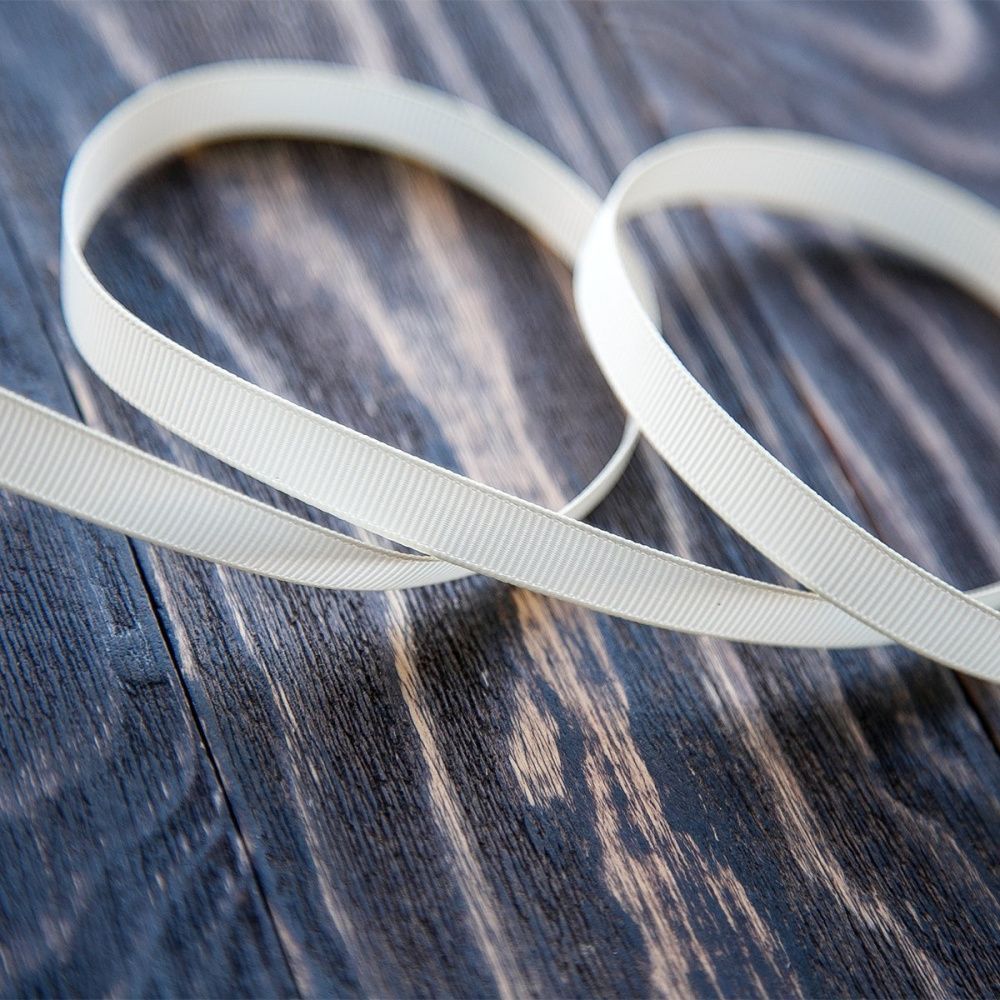 лента репсовая, цвет айвори, ширина 9.5 мм ленты