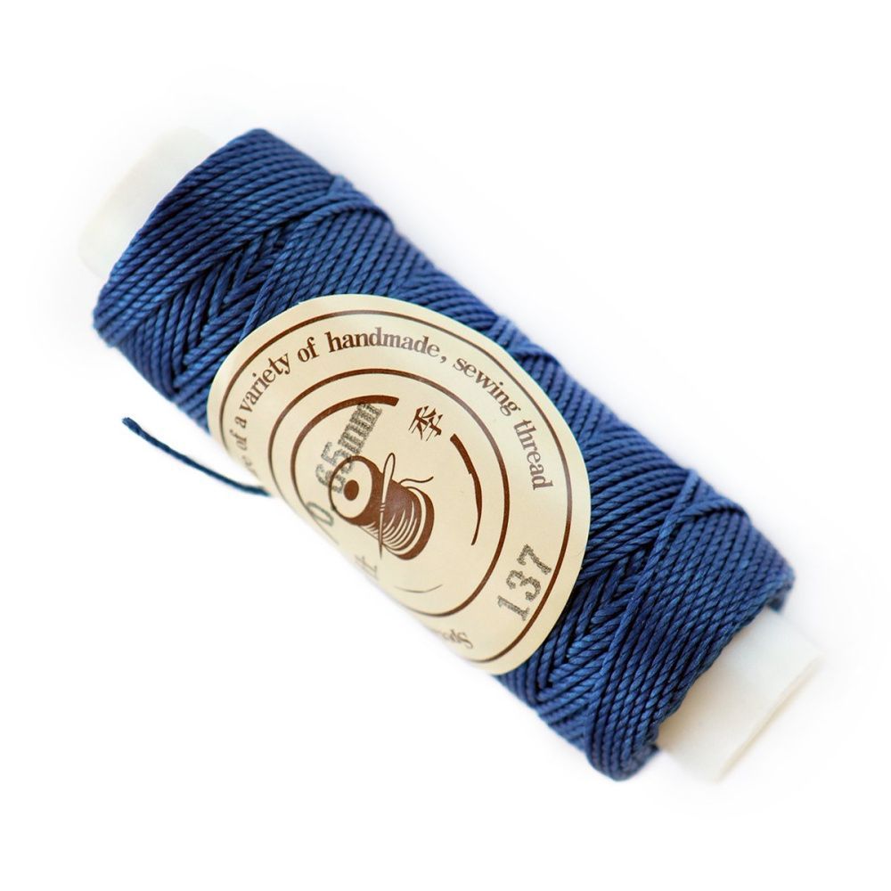 шнур вощеный, цвет синий, 0.65 мм, кат 20 м
