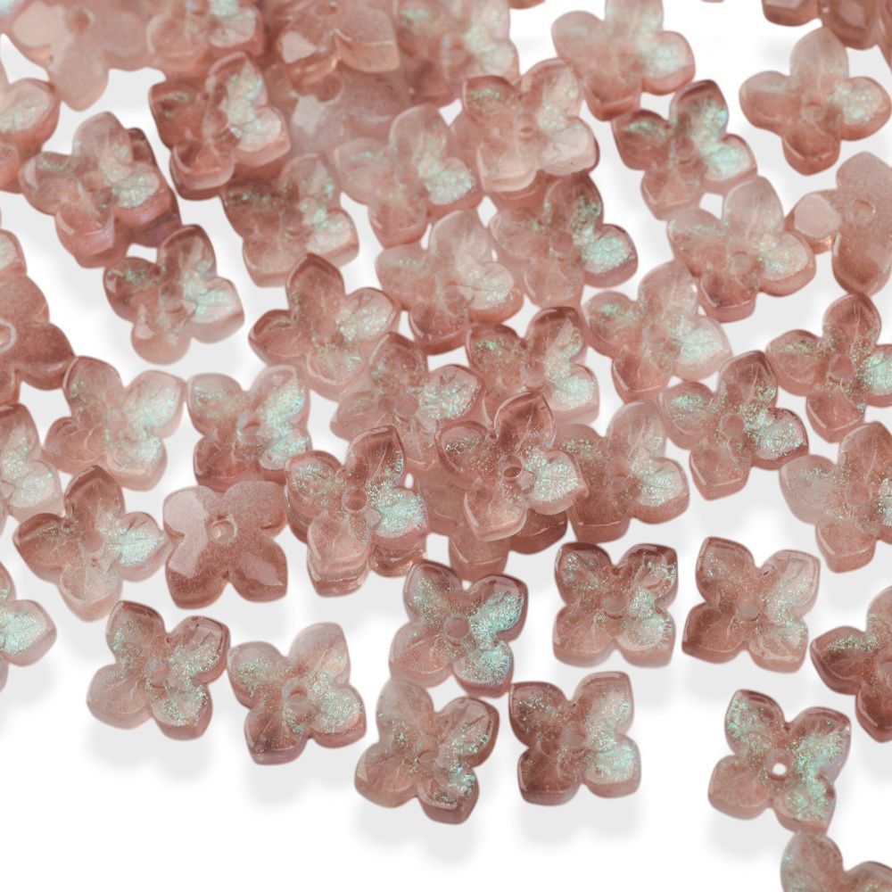 бусина "вероника", стекло, цвет карамельный, 10x10x3.5 мм