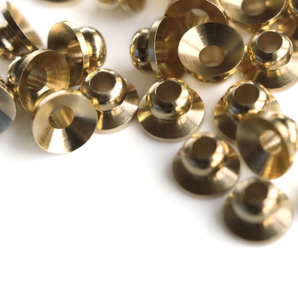 шапочка для бусин "белл", позолота, 5x3 мм