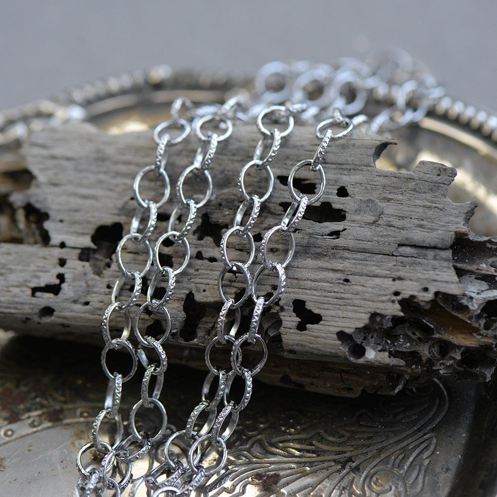 цепочка "даймонд", цвет платина, звено 8x6x1 мм