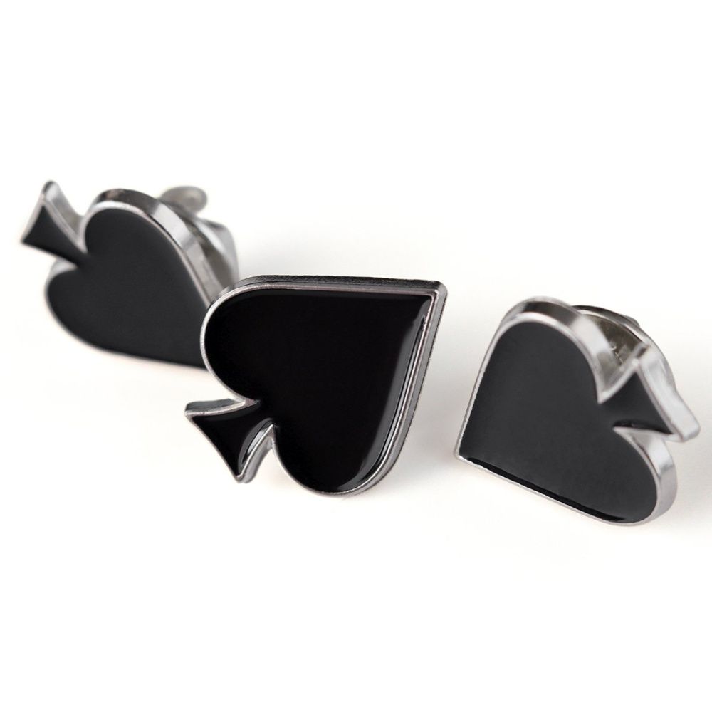 значок металл "пики", эмаль, цвет чёрный, 20.5x17x2 мм