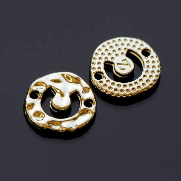 коннектор "токен", цвет светлое золото, 11.5x2 мм