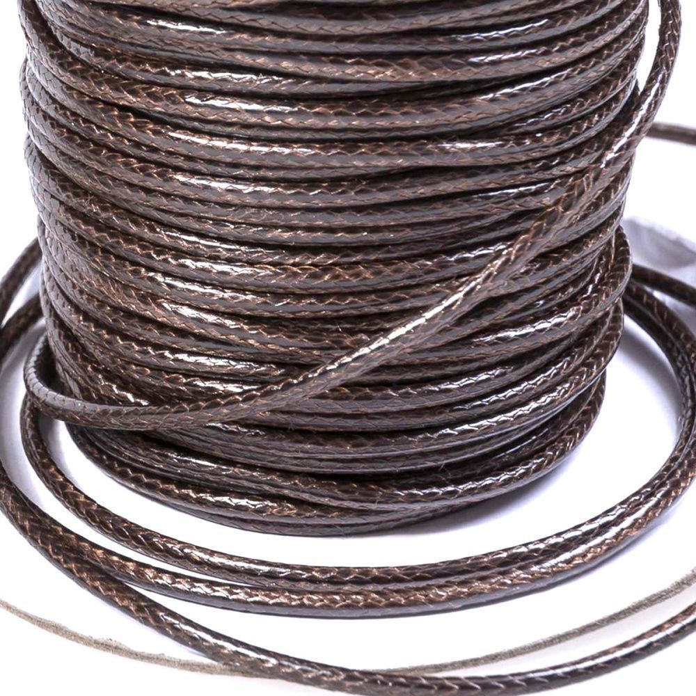 шнур вощеный, цвет кофе, 2 мм