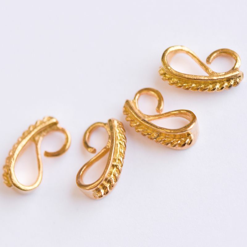 бейл "хеликс", цвет золото, 13x7x6 мм