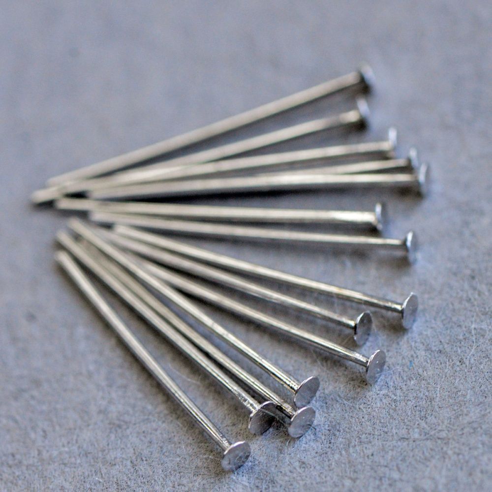 пины-гвоздики, покрытие платиной, 20.5х0,7 мм