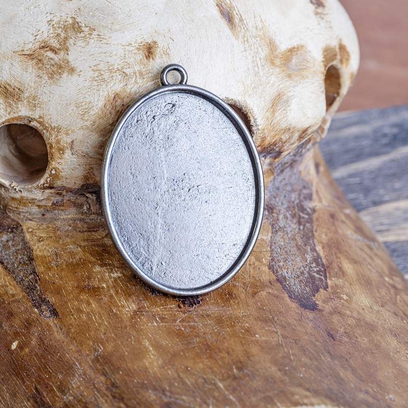 сеттинг овальный "торн", цвет черный, 48x34x3 мм