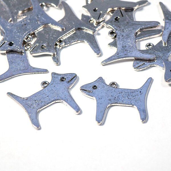 подвеска металлическая "добби", цвет античное серебро, 35x18x1.5 мм