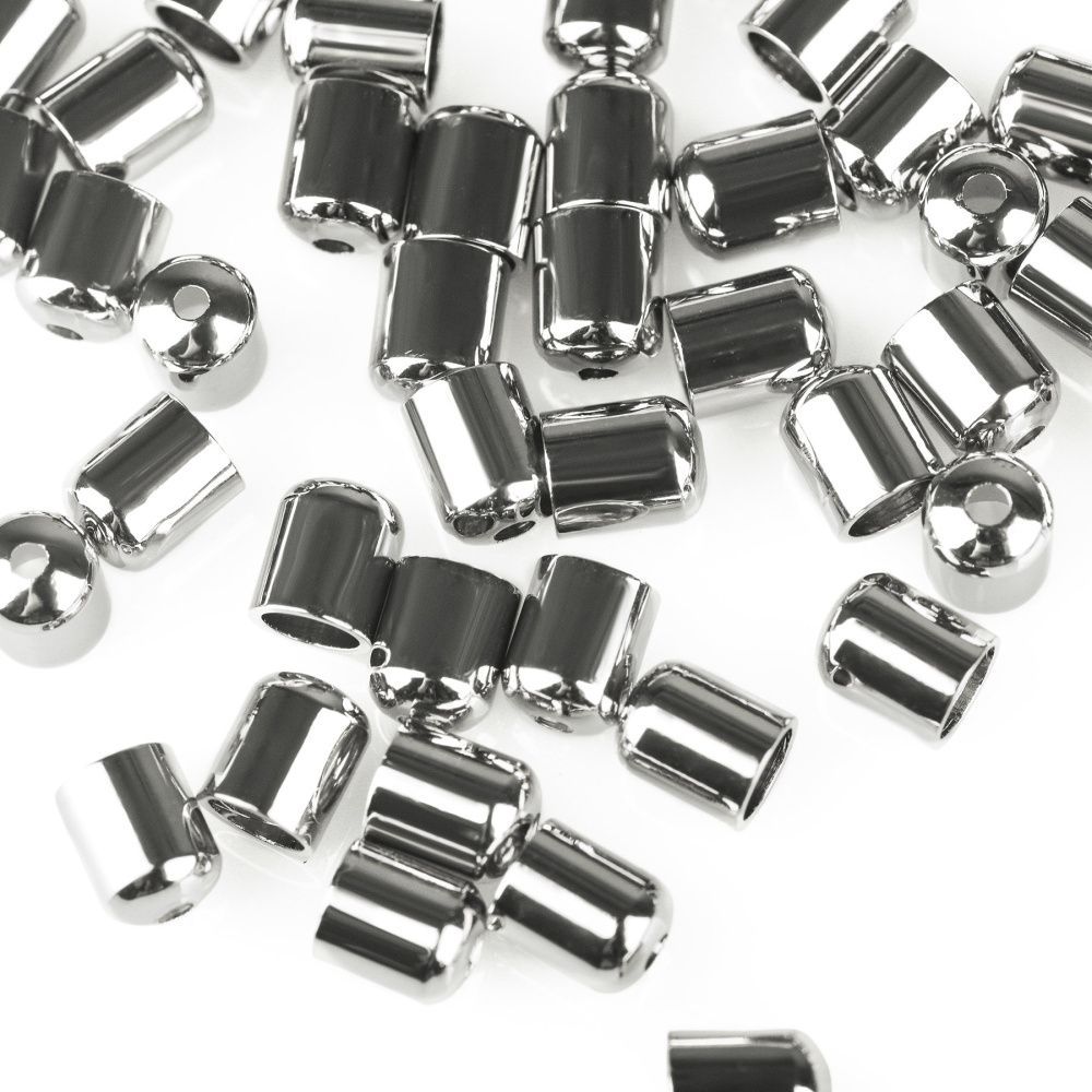 колпачок-наконечник "боул", для шнура, цвет платина, 5x4 мм