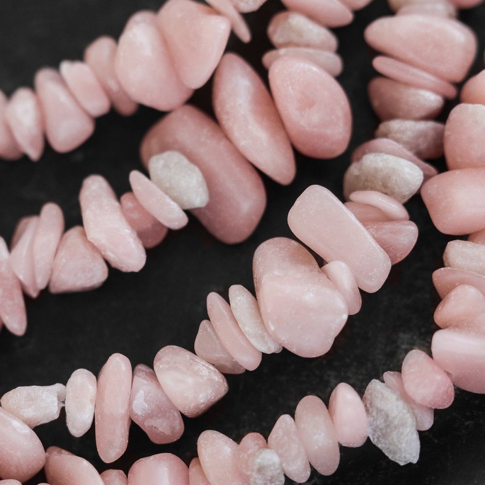 бусина опал розовый осколки, цвет розовый (уп 20 г)