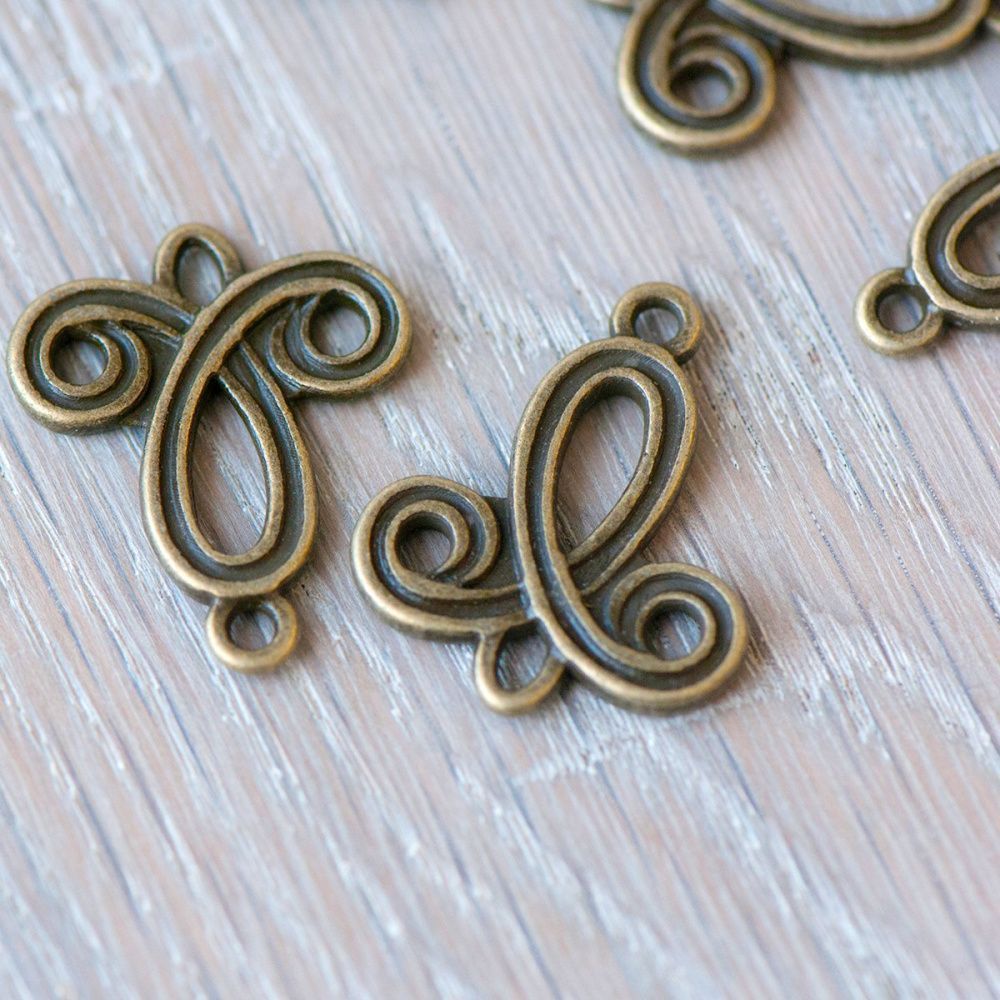 коннектор "вольта", цвет античная бронза, 22х19х2.5 мм