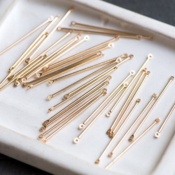 коннектор "стик", цвет светлое золото, 40x2x1.2 мм