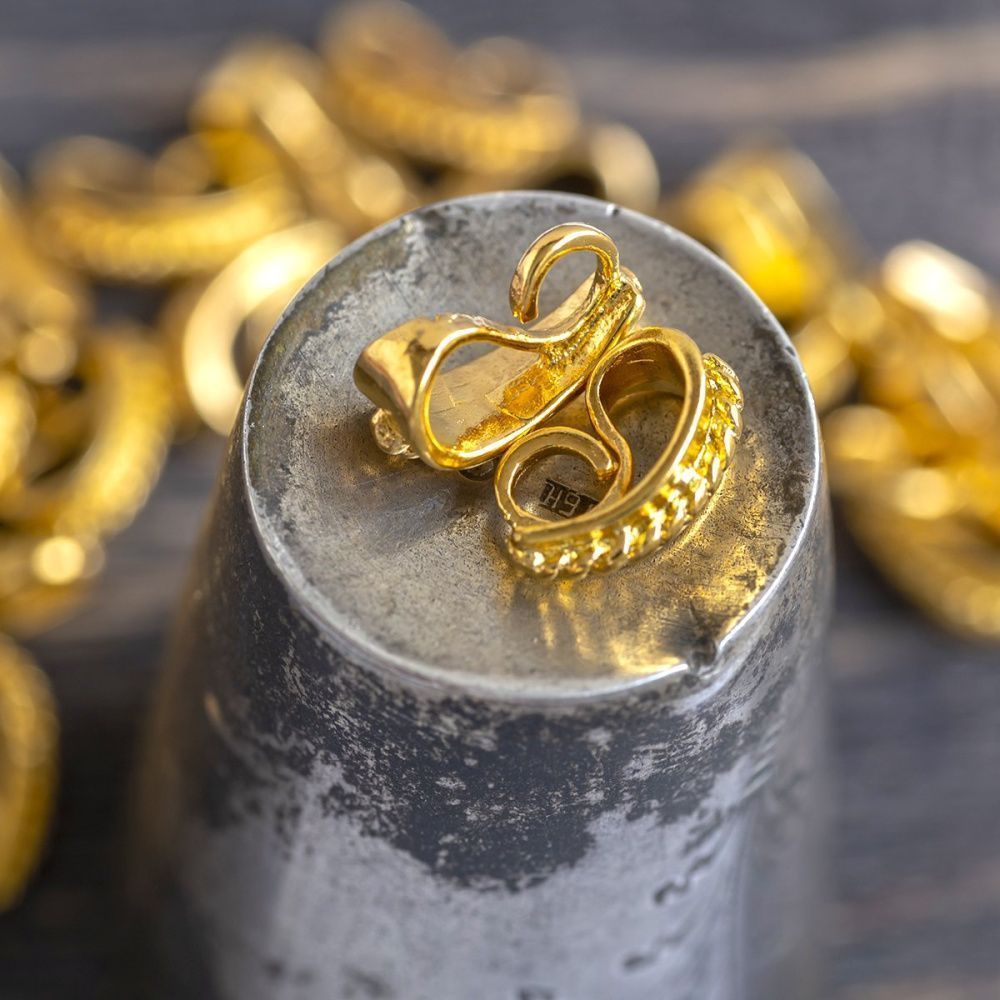 бейл "хеликс", цвет золото, 13x7x6 мм