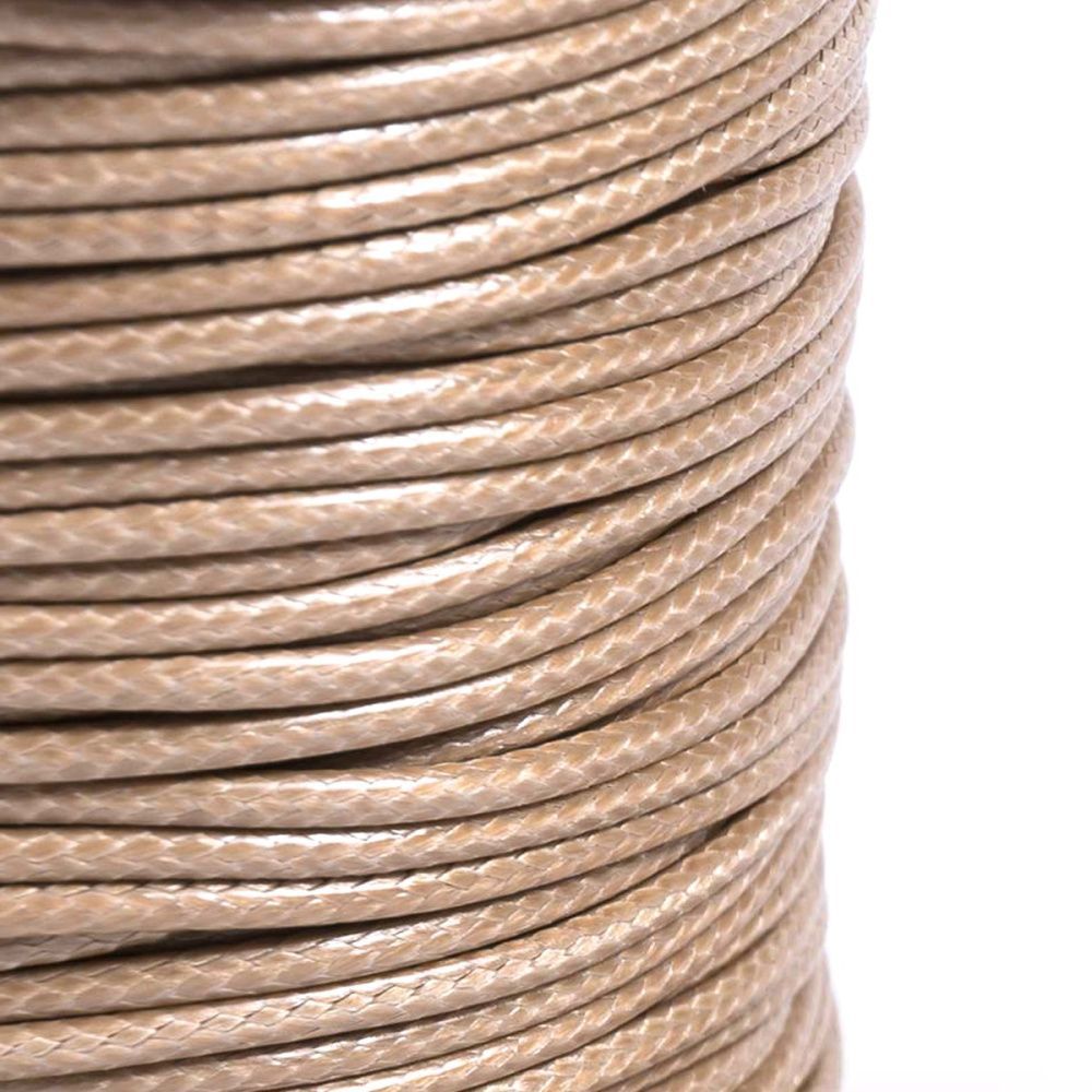 шнур вощеный, цвет темно-бежевый, 2 мм