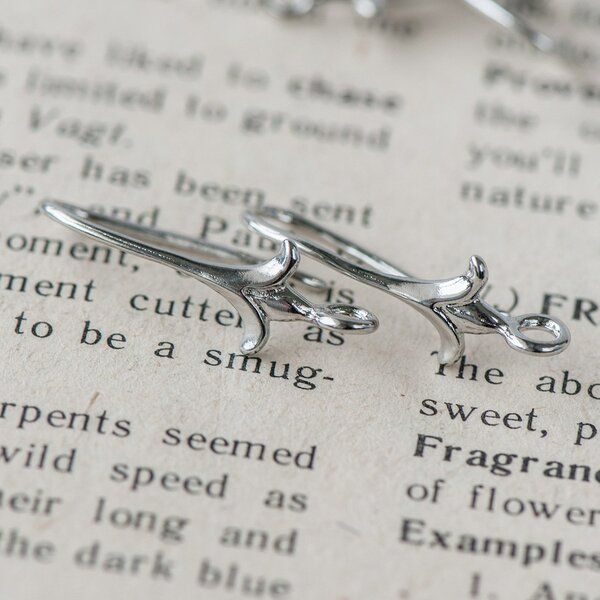 швензы "лилия", цвет платина, 23х6 мм