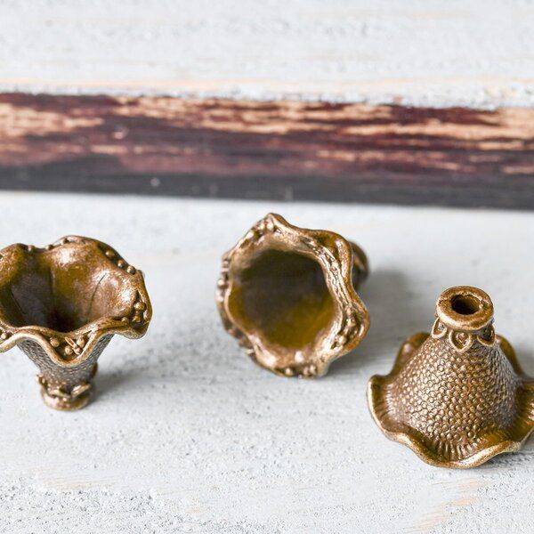 колпачок для бусин "кобея", античная бронза, 22x21x17 мм