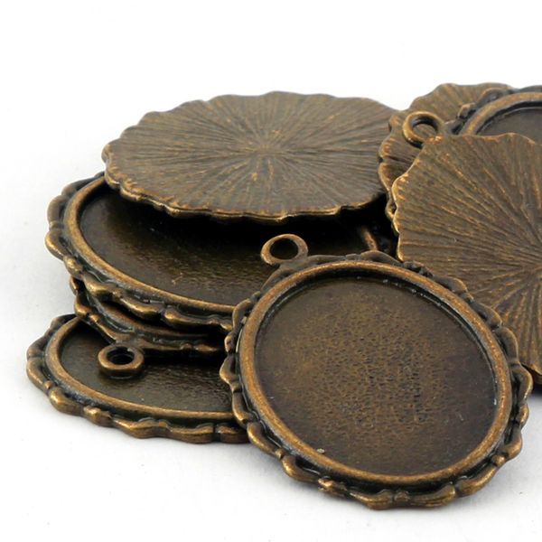 сеттинг овальный "приус", цвет античная бронза, 36х25х2 мм