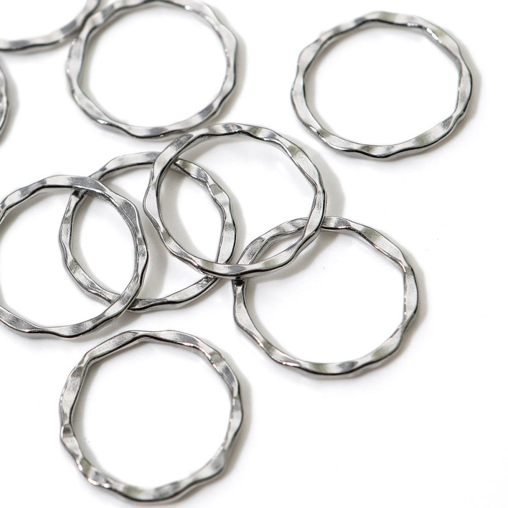 коннектор "кольцо №2", цвет платина, 22x1.5 мм