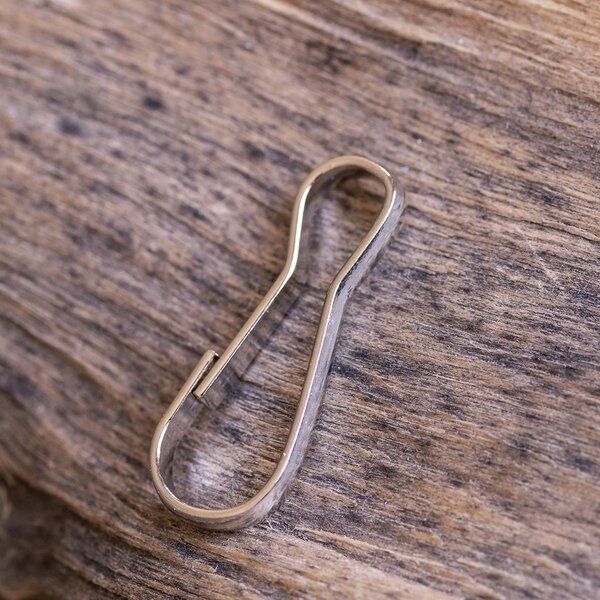 замочек-карабин "симпл", цвет платина, 19х6 мм