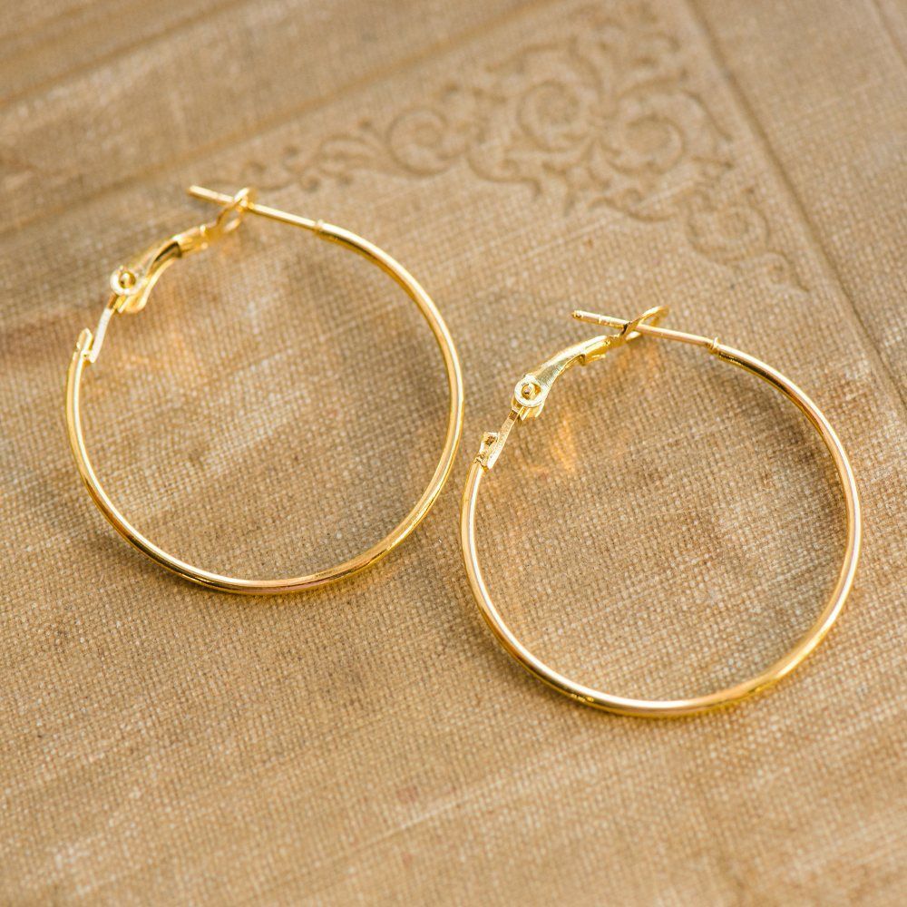 пуссеты "кольцо", цвет золото, 32x30 мм