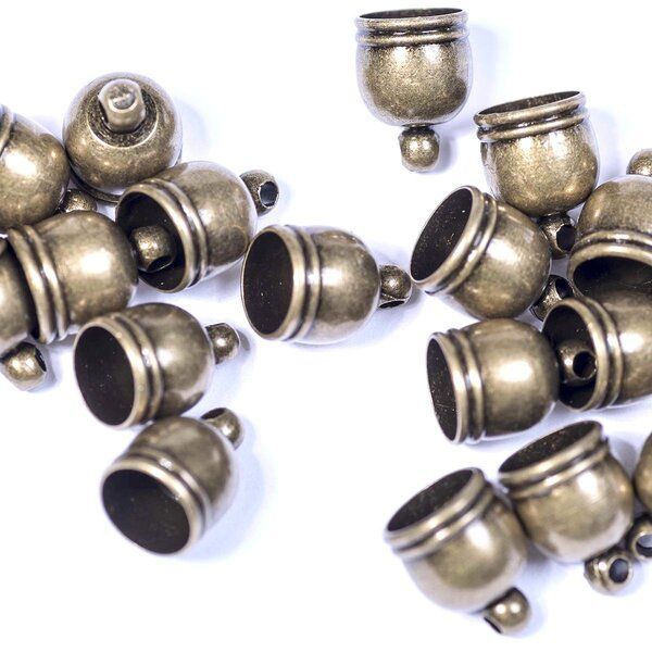 концевик для шнура "белл", цвет античная бронза, 10х8 мм