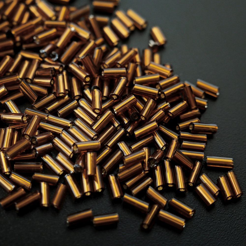 бисер "радуга", рубка, цвет коньячный/серебрение (уп 7 г)