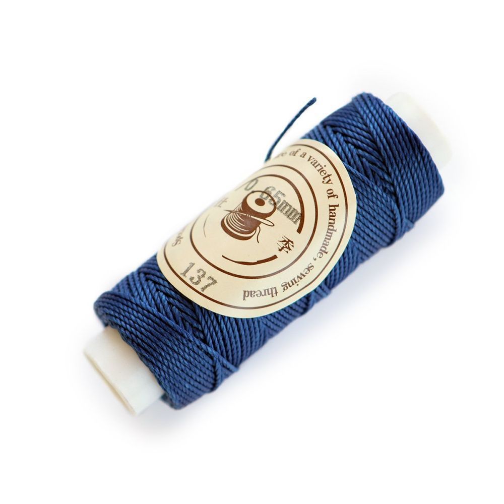 шнур вощеный, цвет синий, 0.65 мм, кат 20 м