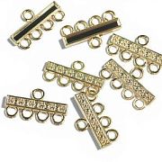 Коннектор "Планка", позолота, 12x21x2 мм