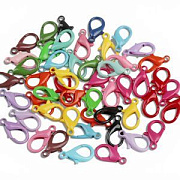 Замочек-лобстер "Рейнбоу", цветовой микс, 16.5x9.5x4 мм