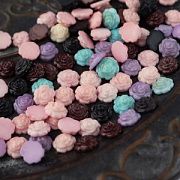 Кабошон акриловый "Розочка", цветовой микс, 10 мм