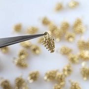 Подвеска металл "Шишка", позолота, 12.5x8 мм