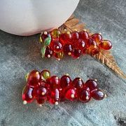 Бусина, Мурано "Смородина", красный 