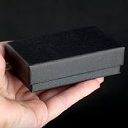 Коробка крафт для украшений, черный, с подложкой, 5.3x8.5x2.5 мм