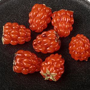 Бусина, Лэмпворк "Малинка", стекло, цвет красный, 18-20x14-17 мм