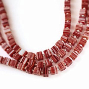 Бусина, Лэмпворк "Кубик", стекло, цвет темно-красный, 5.5x6x5.5 мм