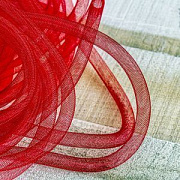 Ювелирная сетка, пластик, цвет красный, диаметр 10 мм