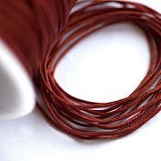 Шнур, полиэстер, цвет рыже-коричневый, 1 мм  