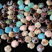 Бусина, керамика "Ракушка-антик", цветовой микс, 12 мм