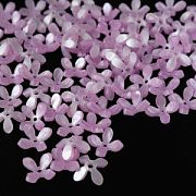 Бусина, смола "Сирень", цвет сиреневый перламутр, 13x13x3 мм