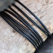 Шнур вощеный, цвет черный, 1.5 мм