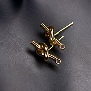 Пуссеты "Узел", позолоченные, 15x6 мм